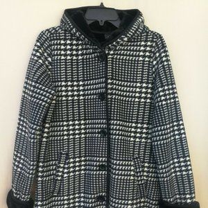 Womens Ike Behar Plush Lined Hooded Jacket